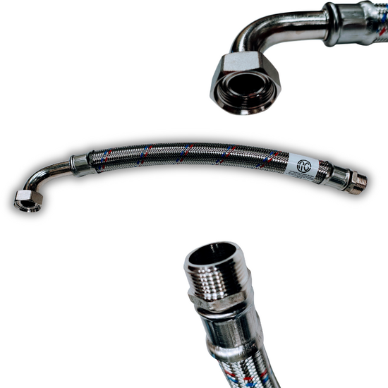 Flexibel met bocht DN19 M/F 3/4&quot; 40cm