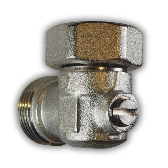 Haakse retourkraan 3/4EK