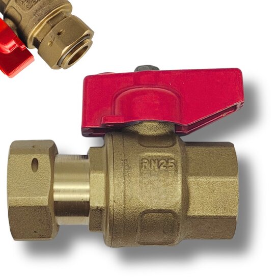 2 Delige bolkraan rood 3/4 F/F
