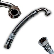 Flexibel met bocht DN19 F/F 3/4&quot;  40cm