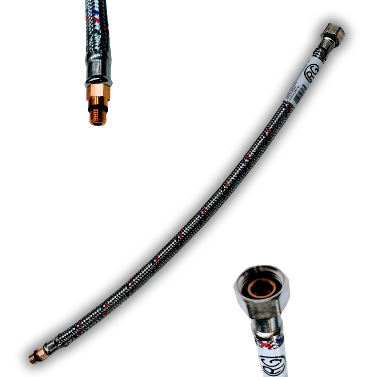 Flexibel DN8 3/8"M M8 x 1 korte nippel