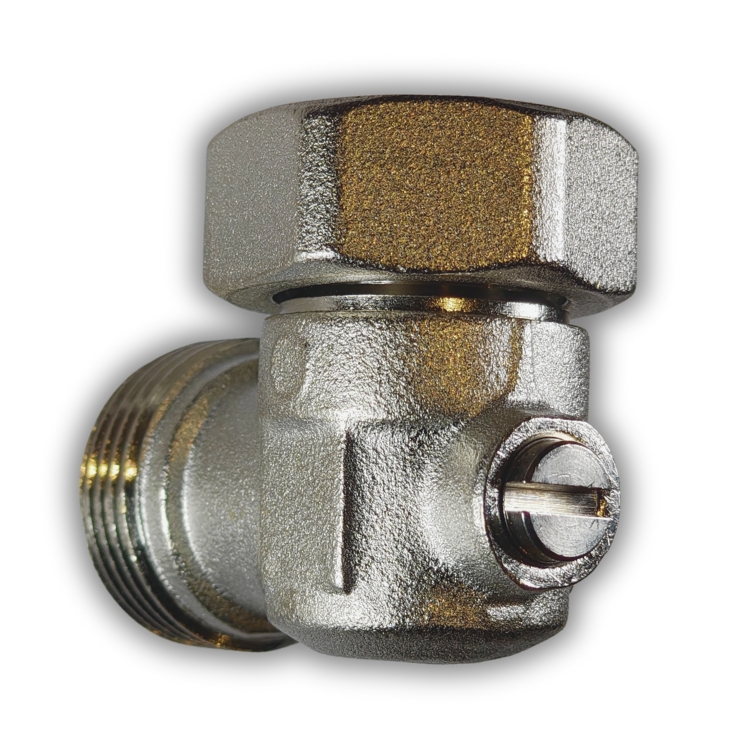 Haakse retourkraan 3/4EK