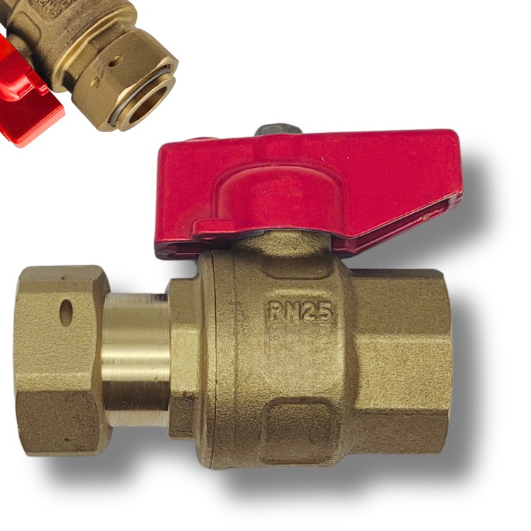 2 Delige bolkraan rood 3/4 F/F