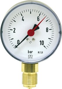 Manometer 0-10 bar 80mm 1/2"M