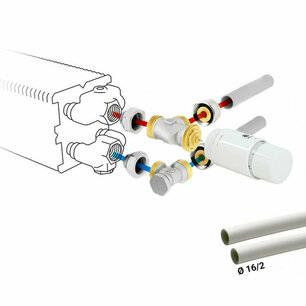 Radiatorkraan Jaga set 225 muur