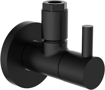 Hoekstopkraan mat zwart