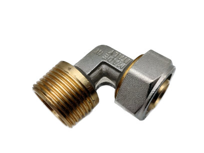 Bocht 26mm naar 4/4" buitendraad