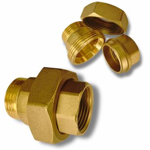 3 delige koppeling 3/4" M/F