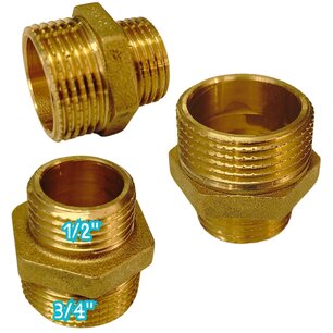 Verloopnippel 3/4 - 1/2