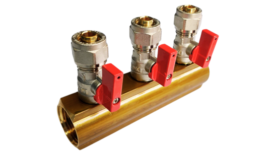 Verdeler 3x 16mm rood