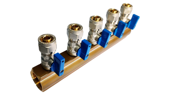 Verdeler 5x 16mm blauw