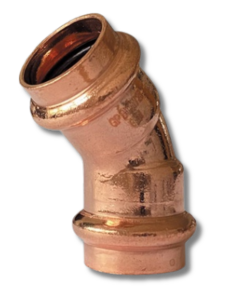 Persbocht 15mm F/F 45°