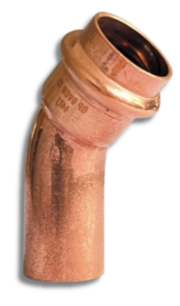 Persbocht 22mm M/F 45°