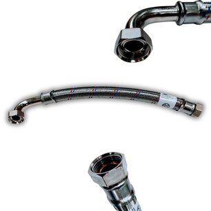 Flexibel met bocht DN 19 3/4-3/4 F/F 50 cm