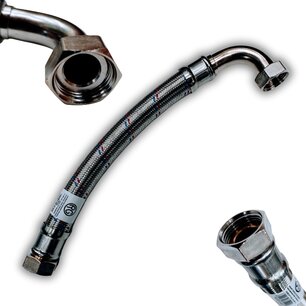 Flexibel met bocht DN19 3/4"  F/F 30 cm