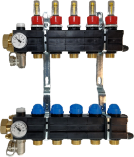 Plastieken vloerverwarmingsverdeler (set) 13 kringen