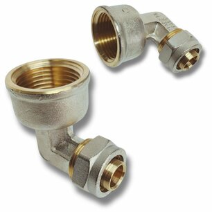 Knelkoppeling bocht 1"F - 20mm