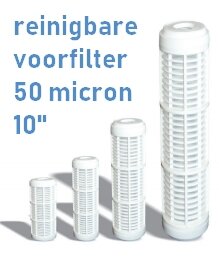 Reinigbare voorfilter 10"