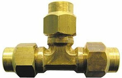 Gas knel T-stuk 22mm