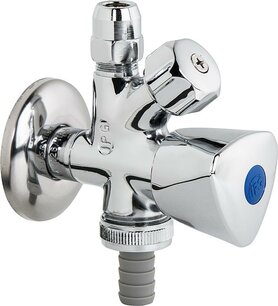 Hoekstopkraan dubbel aansluiting